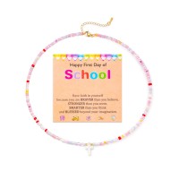 First Day of School Necklace for Kindergarten Preschool First Second Third Fourth Grade Back to School Stuff for Daughter Granddaughter Niece-J004-First day