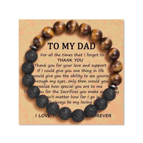 JOGDIAM Gifts for Dad Husband Boyfriend Anniversary Bracelet Gifts for Him Boyfriend Husband 100 Language Love Bracelet