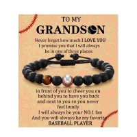 JOGDIAM Baseball Accessories Gifts,Grandson Bracelet from Grandma,Birthday Gifts for Grandson…M074-Baseball-Grandson