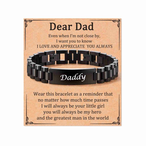 JOGDIAM Gifts for Dad Husband Boyfriend Anniversary Bracelet Gifts for Him Boyfriend Husband 100 Language Love Bracelet