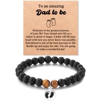 JOGDIAM Dad to be Gifts First Time Dad Parents First Fathers Day Gifts Pregnancy Announcement Gender Reveal Gifts for Father Daddy New Dad Husband Boyfriend-M901-dad to be bracelet