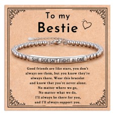 JOGDIAM Best Friend Gifts for Women Galentines Day Gifts Friendship Bracelet BFF Bestie Friendship Gifts for Women Valentines Day Gifts for Friends Girls-M909-word bracelet