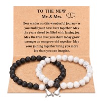 JOGDIAM Wedding Gifts for Couples Bracelets Mr and Mrs Gifts Bride to Be Bridal Shower Gifts-M910-wedding couple bracelet