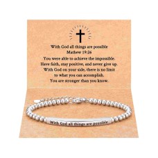 JOGDIAM With God All Things Are Possible Christian Gifts for Women Religious Gifts for Women Inspirational Gifts Bible Verse Bracelets for Teen Girls Faith Based Gifts for Teen Girls-M913-all things are possible bracelet