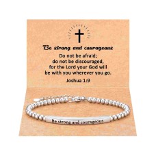 JOGDIAM Be Strong and Courageous Christian Gifts for Women Religious Gifts for Women Inspirational Gifts Bible Verse Bracelets for Teen Girls Faith Based Gifts for Teen Girls-M913-be strong bracelet