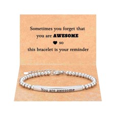 JOGDIAM You are Awesome Gifts Bracelet Inspirational Gifts for Women Bracelets for Teen Girls Gifts Birthday Gifts Graduation Gifts-M913-you are awesome bracelet